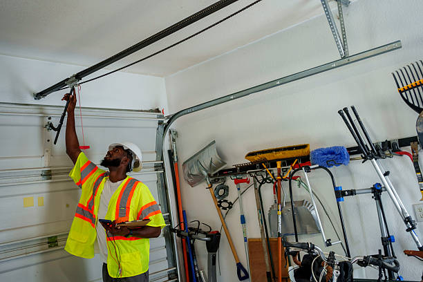 Professional Garage Door Maintenance technician working in Amherst, WI
